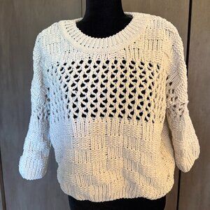 Anthropologie Chenille Cropped Sweater